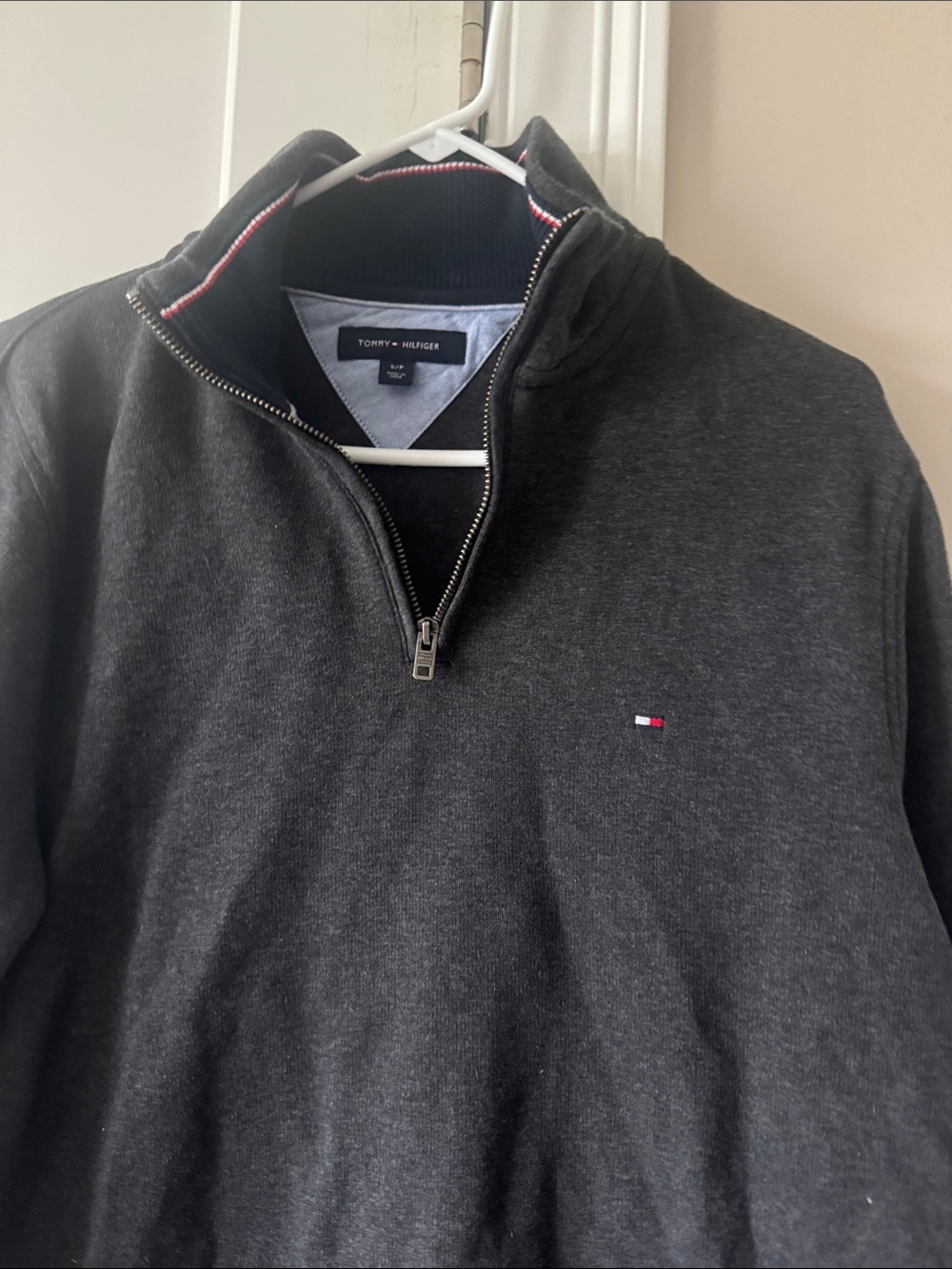 Tommy Hilfiger Men's Dark Gray Half-Zip Sweater